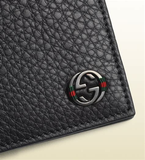 gucci leather wallet men's|Gucci slim wallet for men.